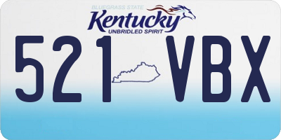 KY license plate 521VBX