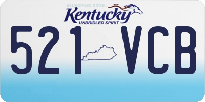KY license plate 521VCB