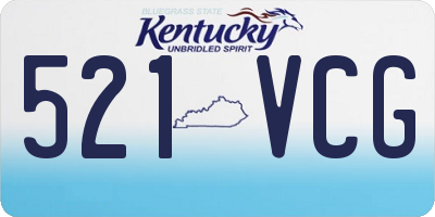 KY license plate 521VCG