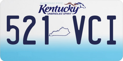 KY license plate 521VCI