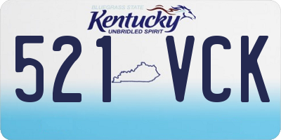 KY license plate 521VCK