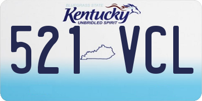 KY license plate 521VCL