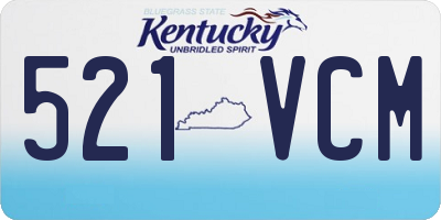 KY license plate 521VCM