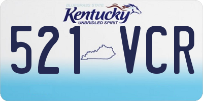 KY license plate 521VCR