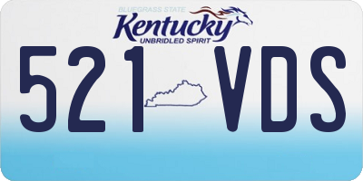 KY license plate 521VDS