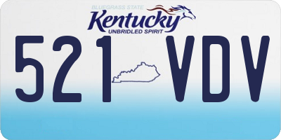 KY license plate 521VDV