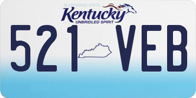 KY license plate 521VEB