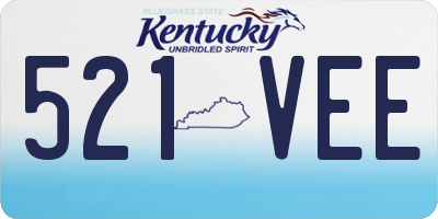 KY license plate 521VEE