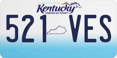 KY license plate 521VES