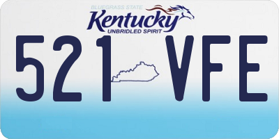 KY license plate 521VFE