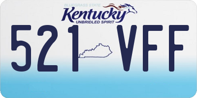 KY license plate 521VFF