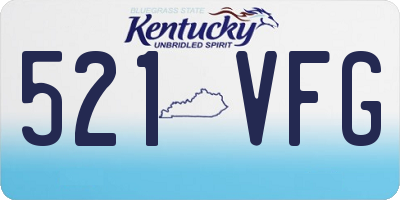KY license plate 521VFG