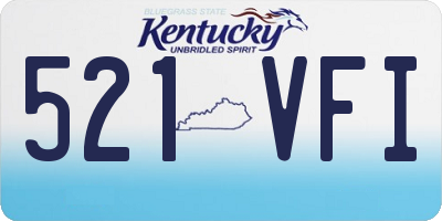 KY license plate 521VFI