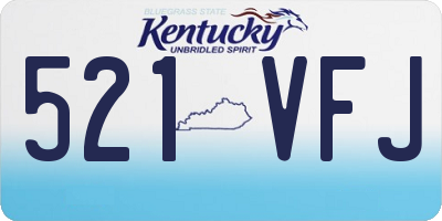 KY license plate 521VFJ