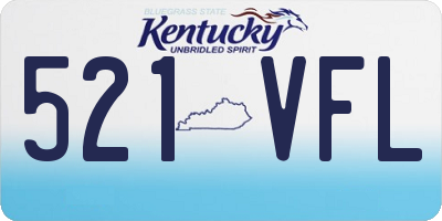 KY license plate 521VFL