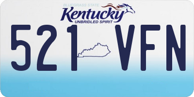 KY license plate 521VFN