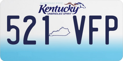 KY license plate 521VFP