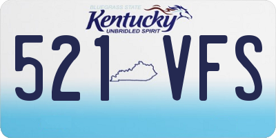 KY license plate 521VFS