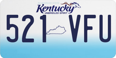 KY license plate 521VFU