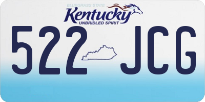 KY license plate 522JCG