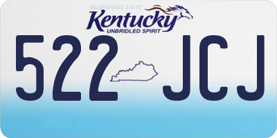 KY license plate 522JCJ