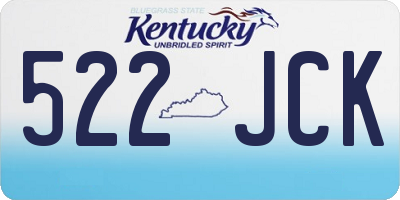 KY license plate 522JCK