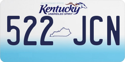 KY license plate 522JCN