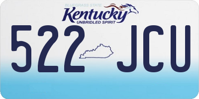 KY license plate 522JCU
