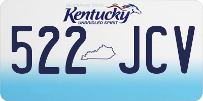 KY license plate 522JCV