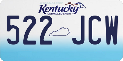 KY license plate 522JCW