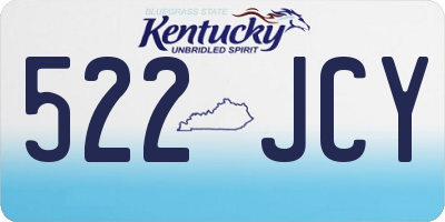 KY license plate 522JCY