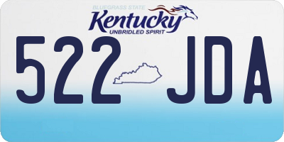 KY license plate 522JDA