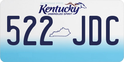 KY license plate 522JDC