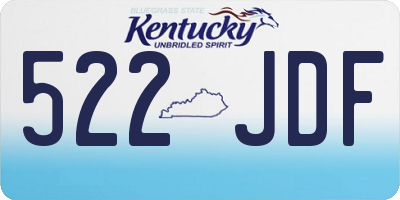 KY license plate 522JDF
