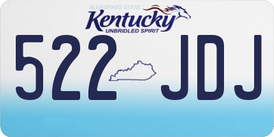 KY license plate 522JDJ