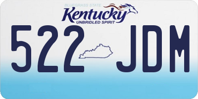 KY license plate 522JDM