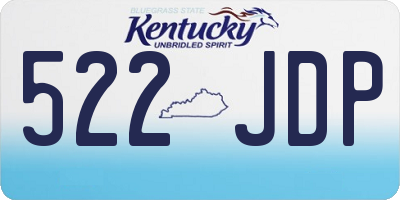 KY license plate 522JDP