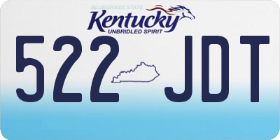 KY license plate 522JDT