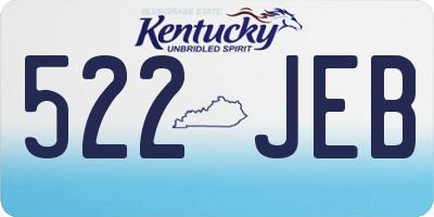 KY license plate 522JEB