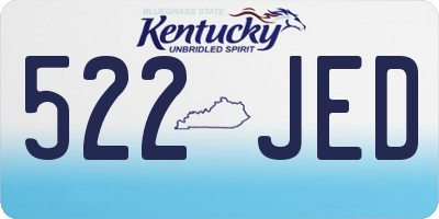 KY license plate 522JED