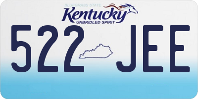 KY license plate 522JEE