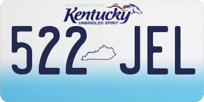 KY license plate 522JEL