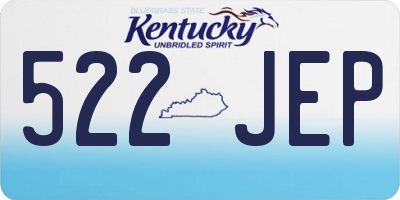 KY license plate 522JEP