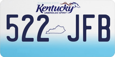 KY license plate 522JFB