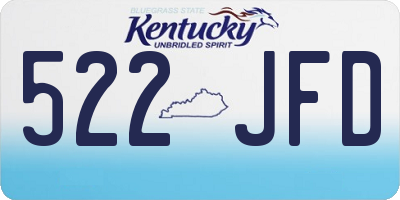 KY license plate 522JFD