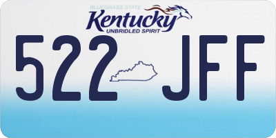 KY license plate 522JFF