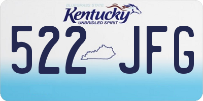 KY license plate 522JFG