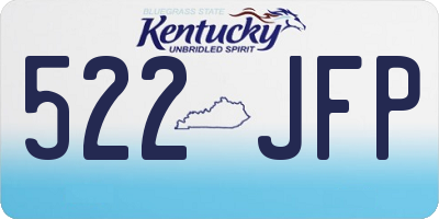 KY license plate 522JFP