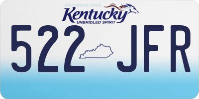 KY license plate 522JFR