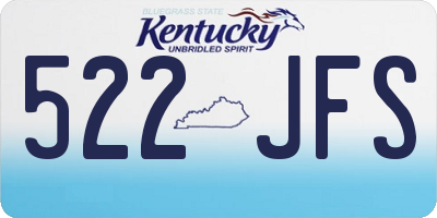 KY license plate 522JFS
